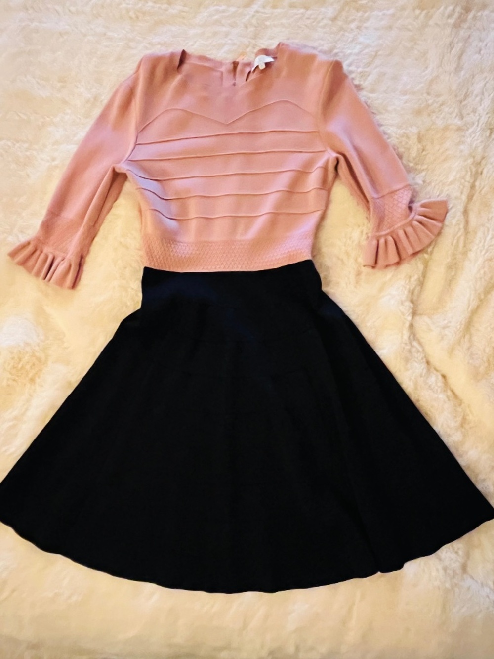 Ted Baker Pink & Navy Dress – TB Size 2